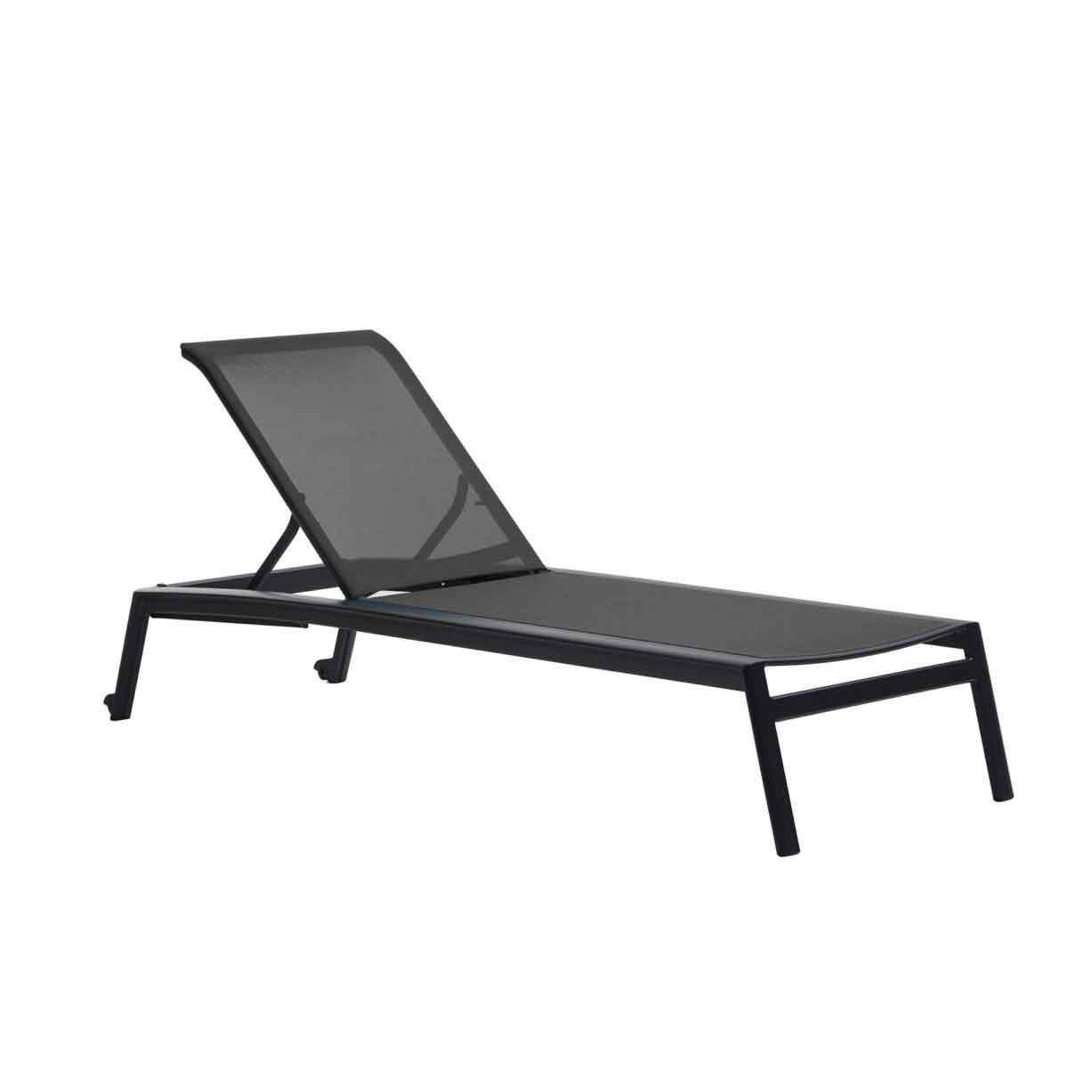 Lyon Sling Armless Chaise - Black