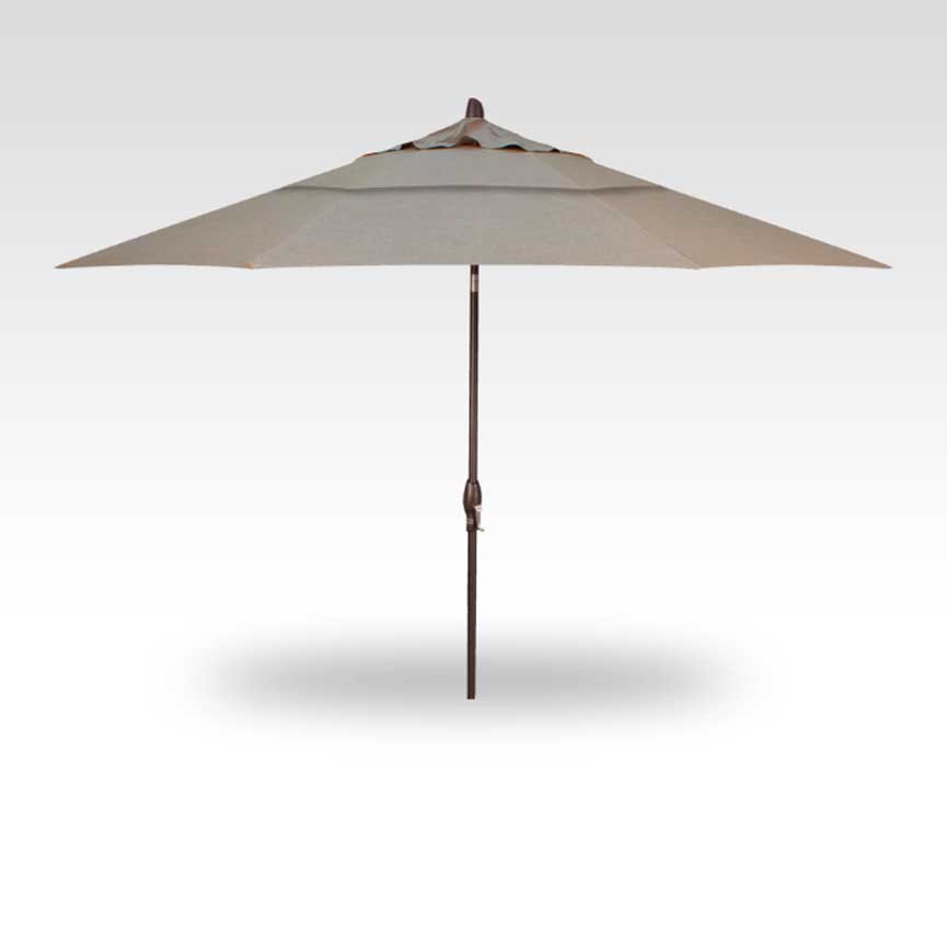 11' Auto Tilt Market Umbrella - Cast Ash