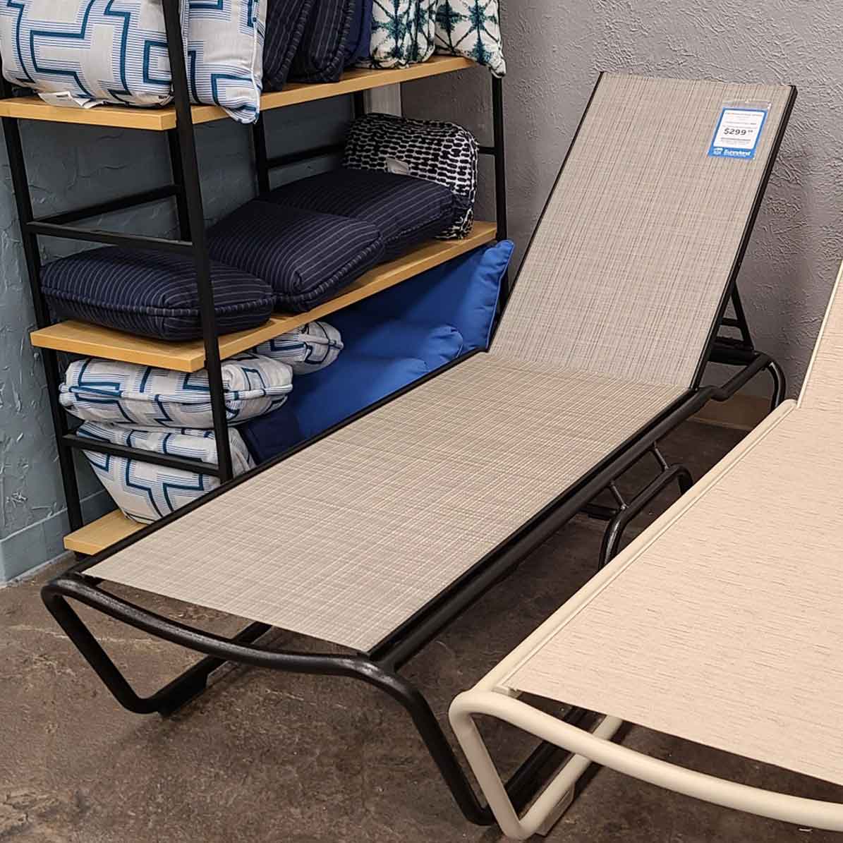 Sling Armless Adjustable Chaise - Boulder Stripe