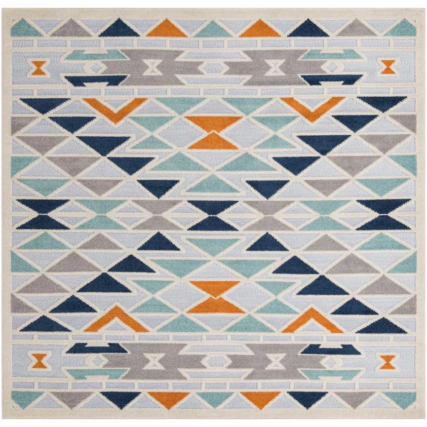 Gray 7' 10 x 7' 10 Aruba Outdoor Square Rug