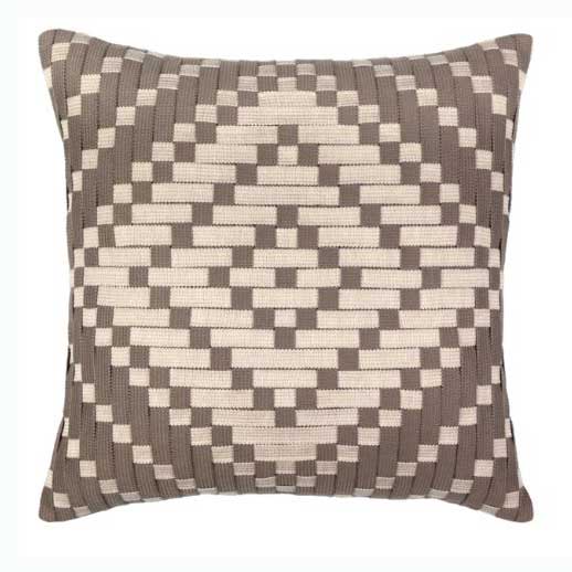 Taupe Diamond Pillow