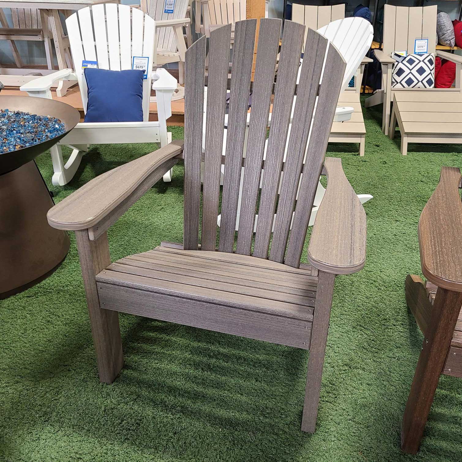 Coastal Gray Adirondack Chair Comfo-Back