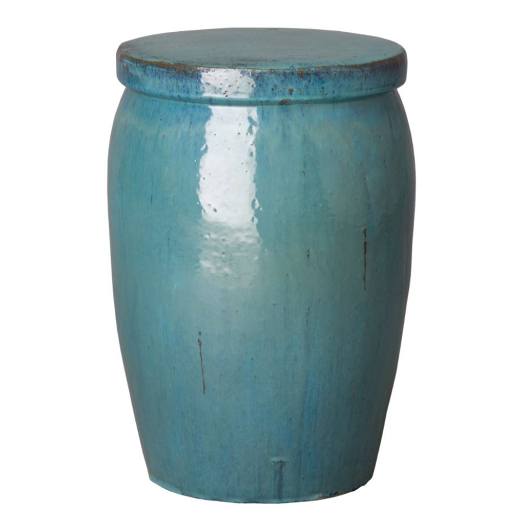 Teal Drum Too Stool