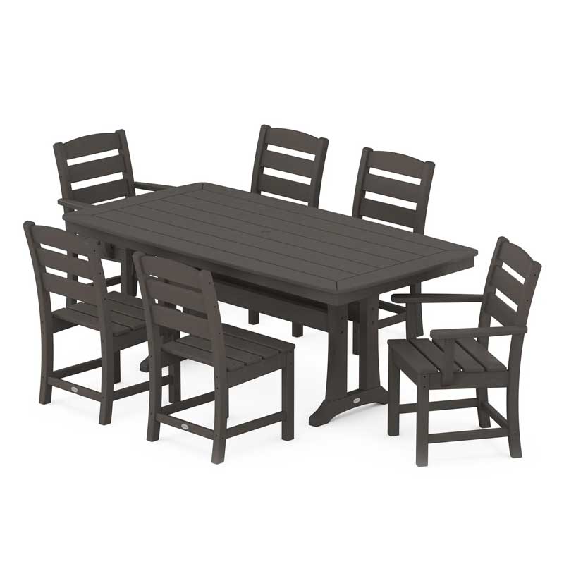 Lakeside 7 Piece Dining Set with Trestle Legs