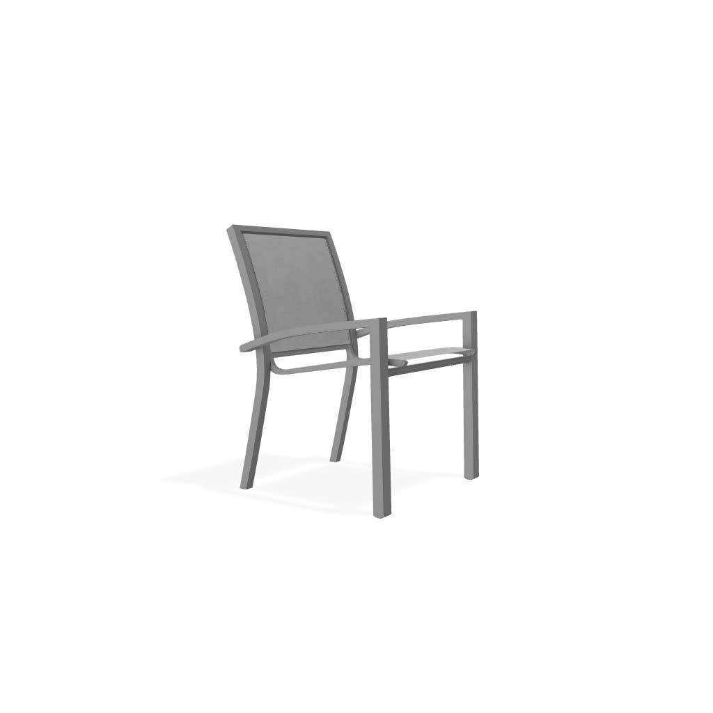 Kendall Sling Stacking Cafe Chair - Alloy