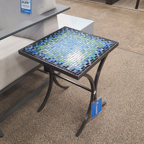 Square clearance mosaic table