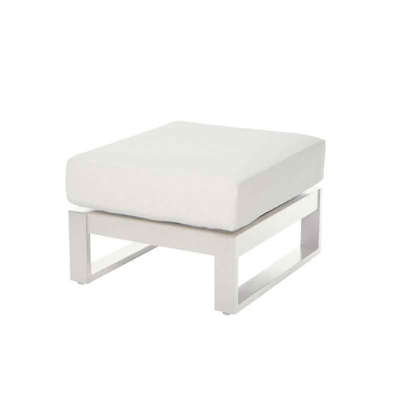 Palermo Cushion Ottoman - White