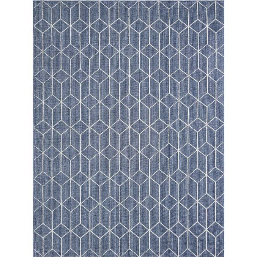 Navy Blue 9' x 12' Symphony Outdoor Rectangle Rug