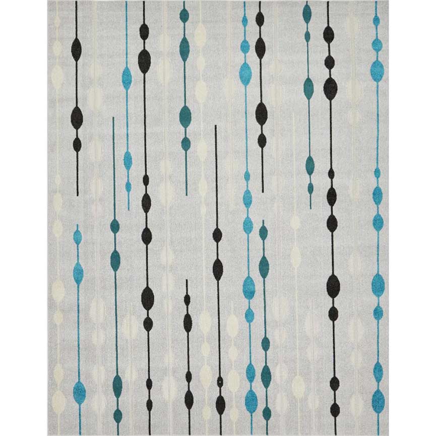 Gray 8' x 10' Outdoor Modern Rectangle Rug