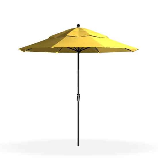 9' Crank, No Tilt Market Umbrella - Yellow