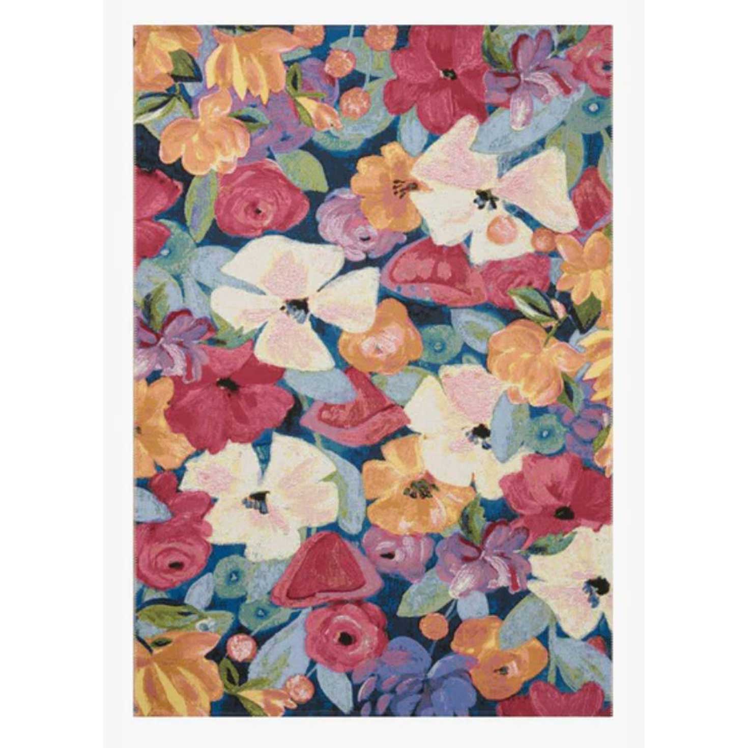 Botanical Navy/Multi 5x7 Rug