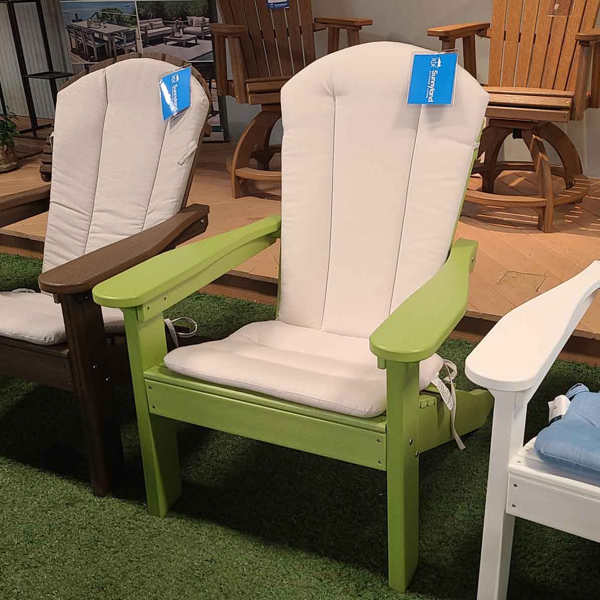 Seaside Casual Adirondack Chair Cushion - Canvas Outdoor Furniture -  Sunnyland Outdoor Patio Furniture Dallas Fort Worth TX