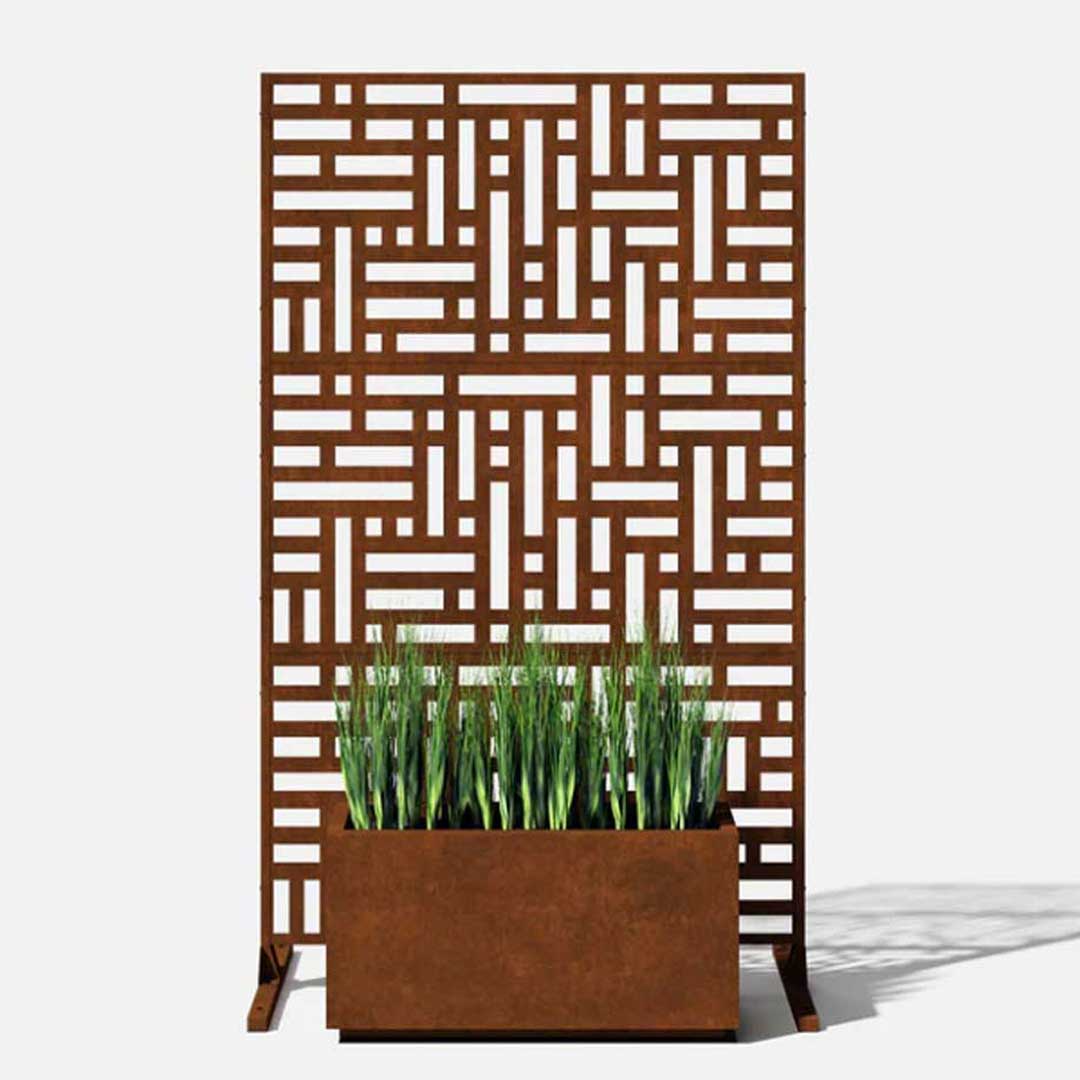 Corten Blocks Privacy Screen