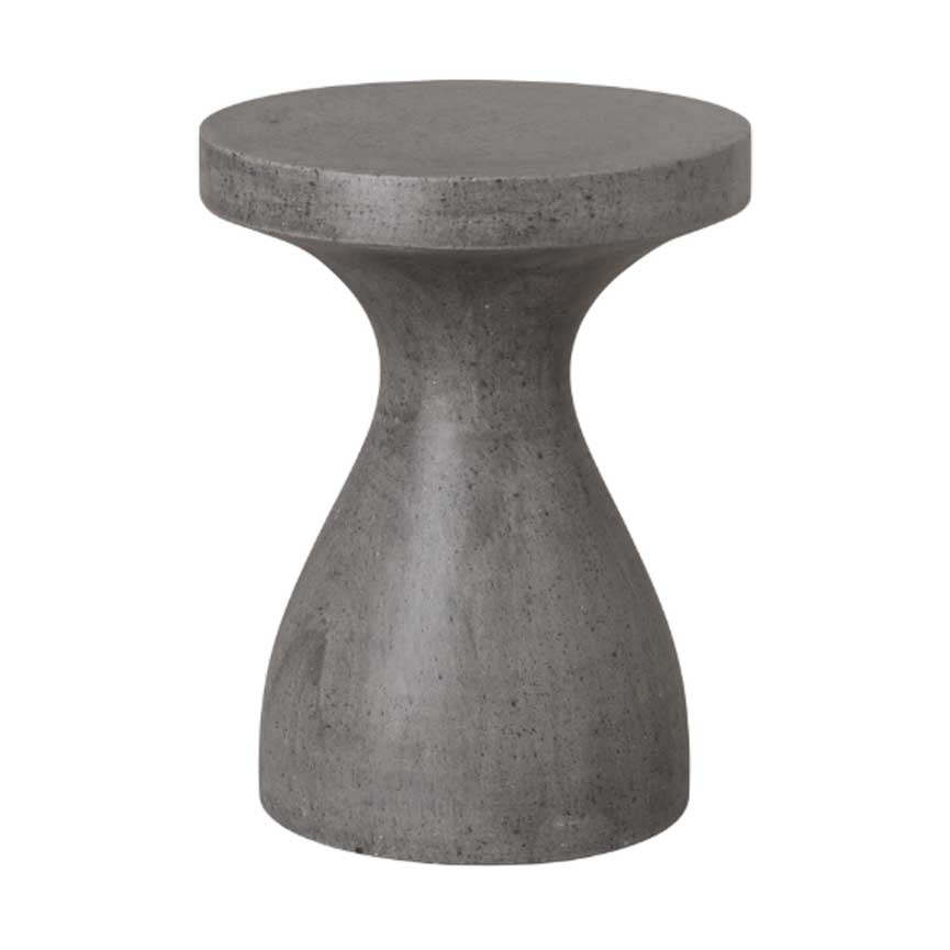 Caemen Teardrop Terrazzo Gray Garden Stool