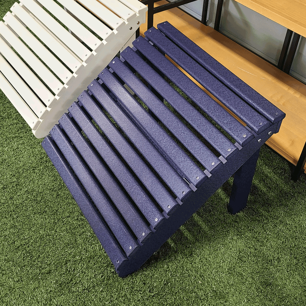 Navy Blue Adirondack Footstool