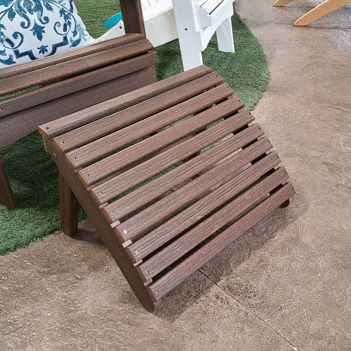 Walnut Folding Adirondack Footstool