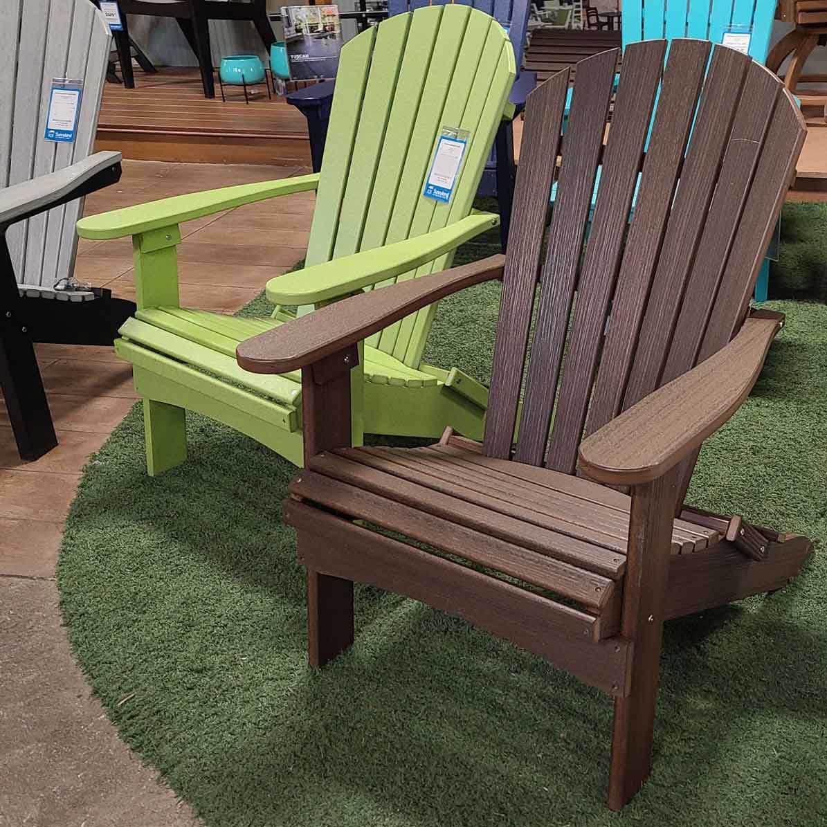 Brazilian Walnut Folding Adirondack Chair