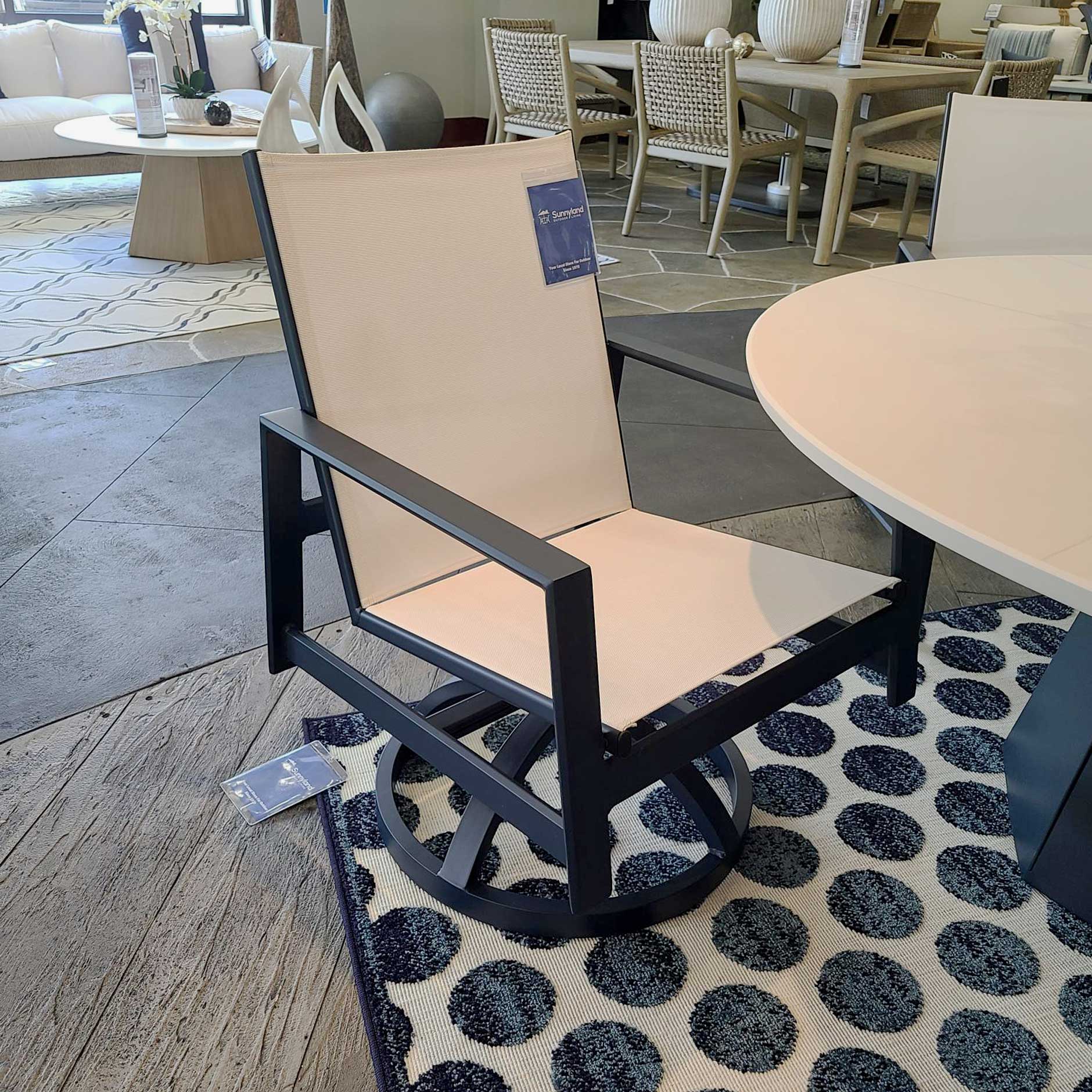 Prism Sling Swivel Dining Chair