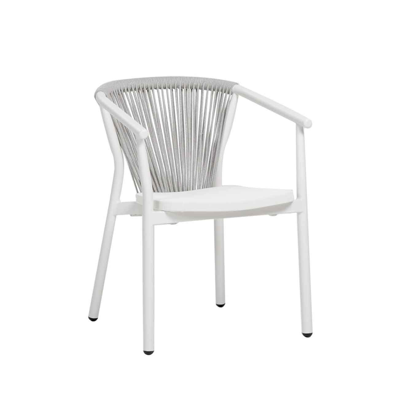 Trinity Dining Arm Chair - White