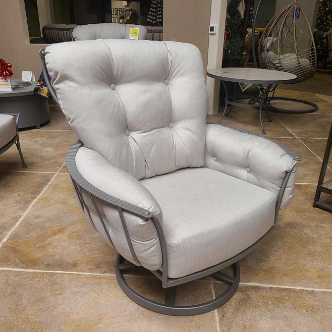 Monterra Cushion Spring Swivel Chair - Gray