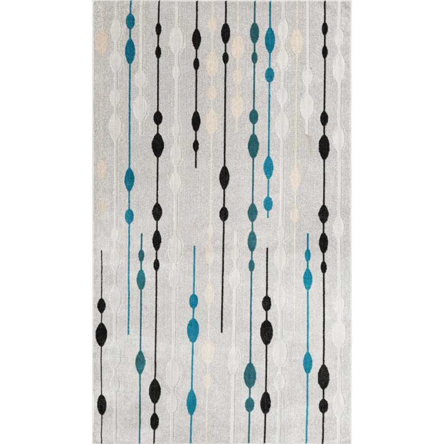 Gray 5' 1 x 8' Outdoor Modern Rectangle Rug