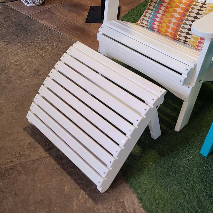 White Folding Adirondack Footstool