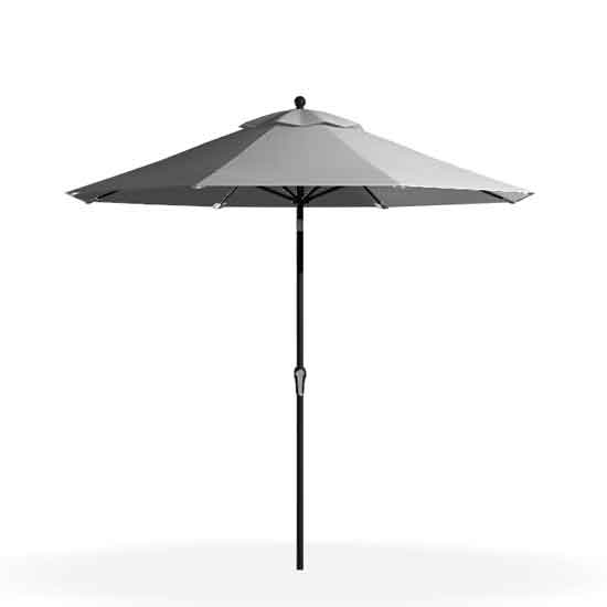 9' Auto Tilt Market Umbrella - Cadet Gray
