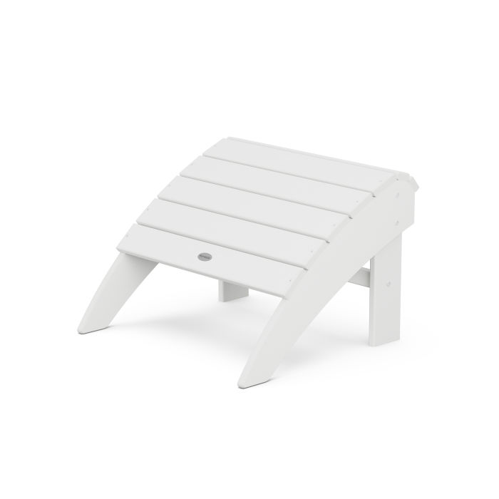 Vineyard White Curveback Ottoman