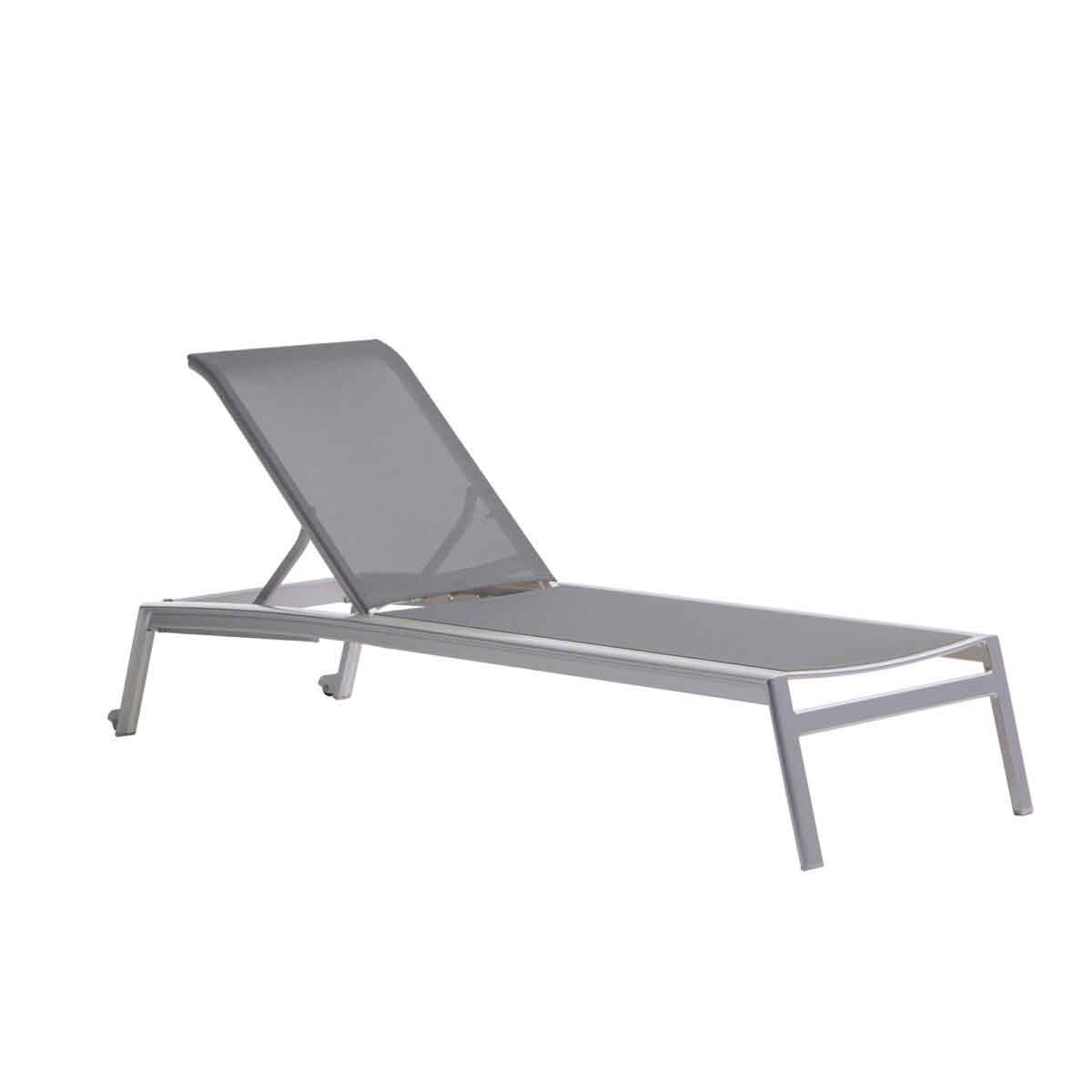 Lyon Sling Armless Chaise - Grey