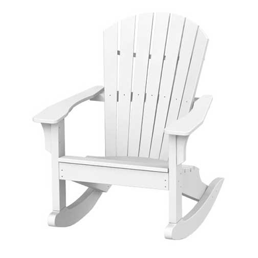 Adirondack Shell Back Rocker - White