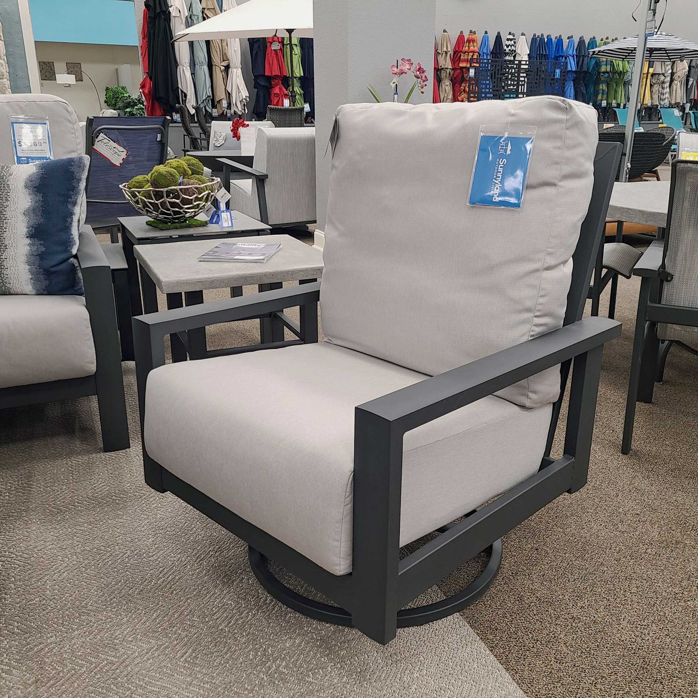 Elements Cushion Swivel Chat Chair
