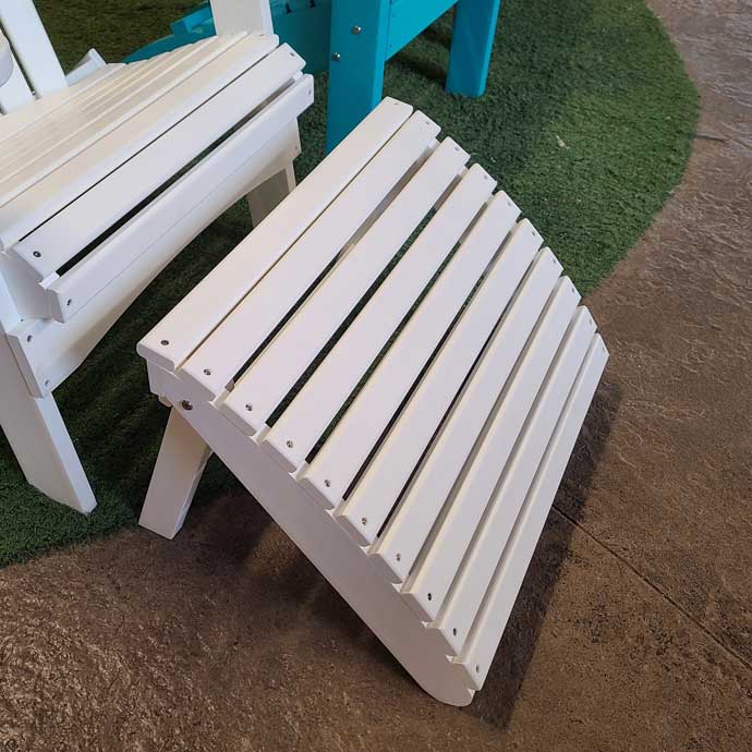 White Adirondack Footstool
